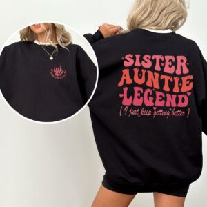 Cool Aunts Club Sweatshirt,  Auntie Crewneck Breathable Casual