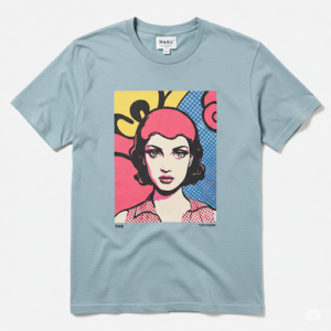 Custom Pop Art Girl Printed T-Shirt - Personalized Design Shirtlink