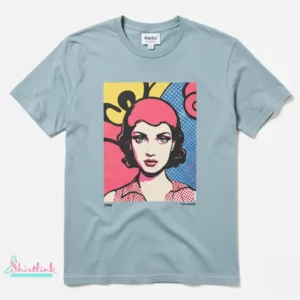 Custom Pop Art Girl Printed T-Shirt - Personalized Design Shirtlink